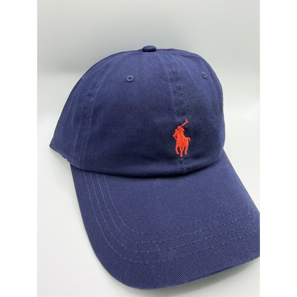 Polo Ralph Lauren Chino Dad Hat Navy Red Pony Adjustable Golf Casual Cap NWOT - Picture 3 of 11